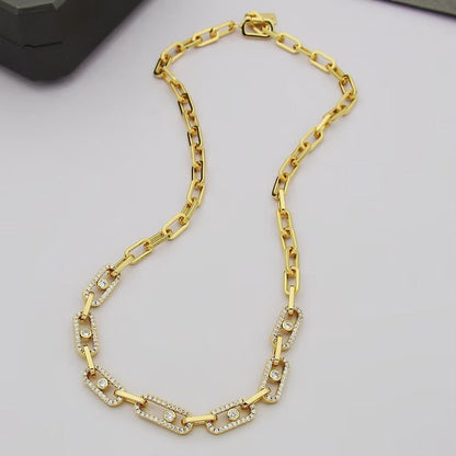 [lume Jewelry]Move Link Pave Diamond Necklace