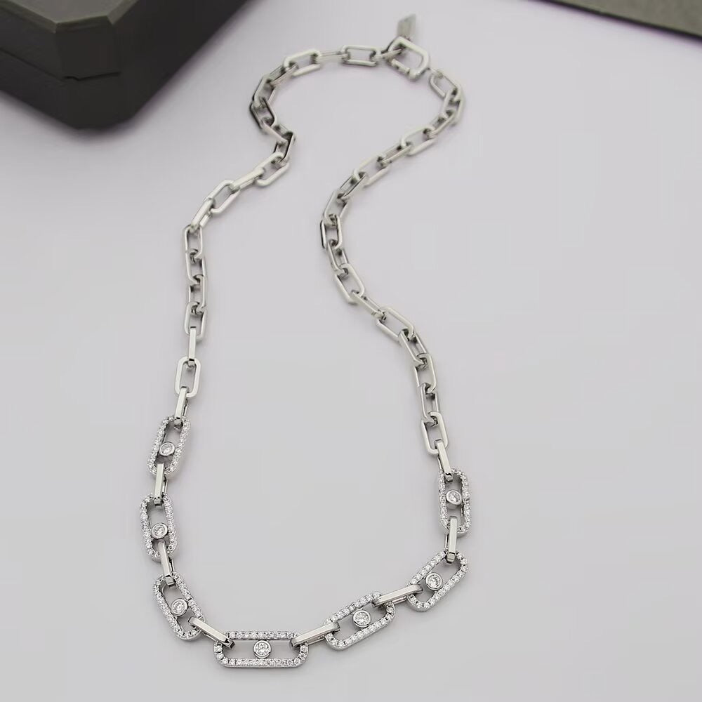 [lume Jewelry]Move Link Pave Diamond Necklace