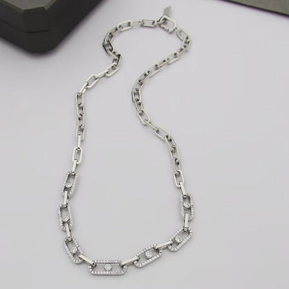 [lume Jewelry]Move Link Pave Diamond Necklace