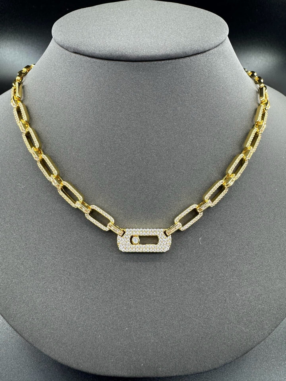 [lume Jewelry] Move Link Pave Diamond Chain Necklace