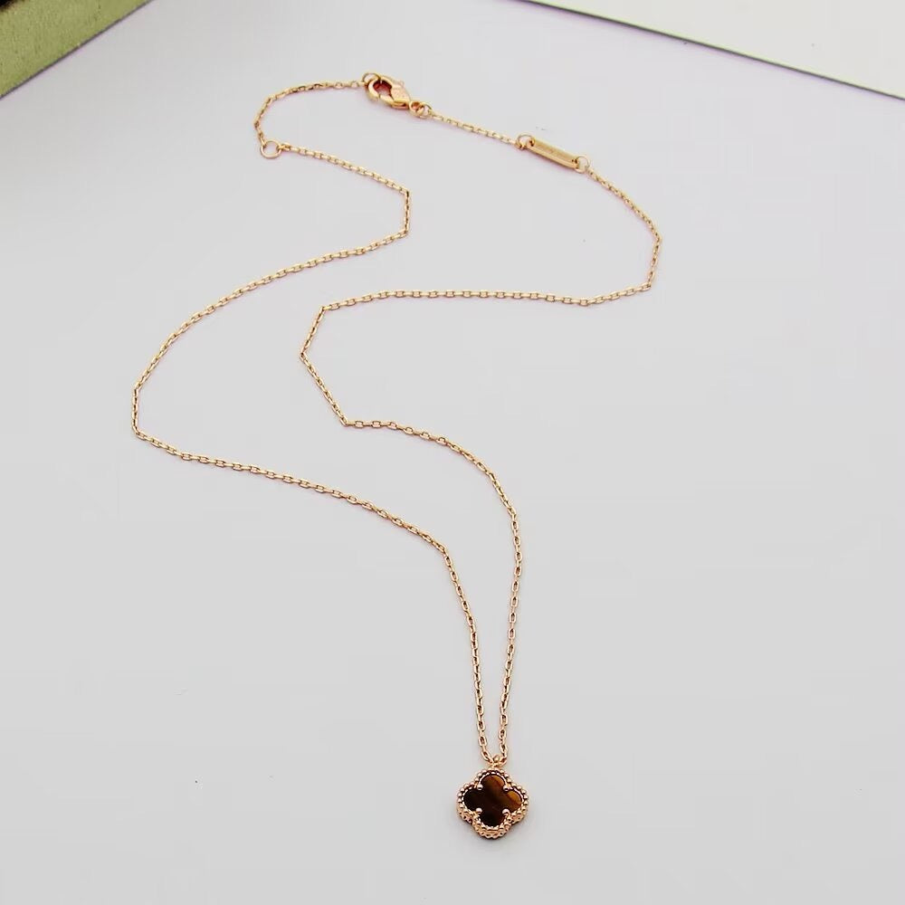 ¡®lume Jewelry¡¯CLOVER MINI 9.5MM Black Fritillary NECKLACE（副本）