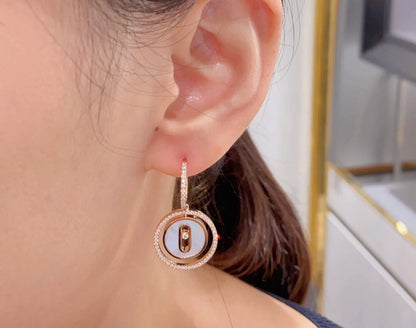 [lume Jewelry]Lucky Move Mother‑of‑Pearl Earrings