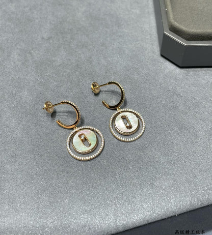 [lume Jewelry]Lucky Move Mother‑of‑Pearl Earrings