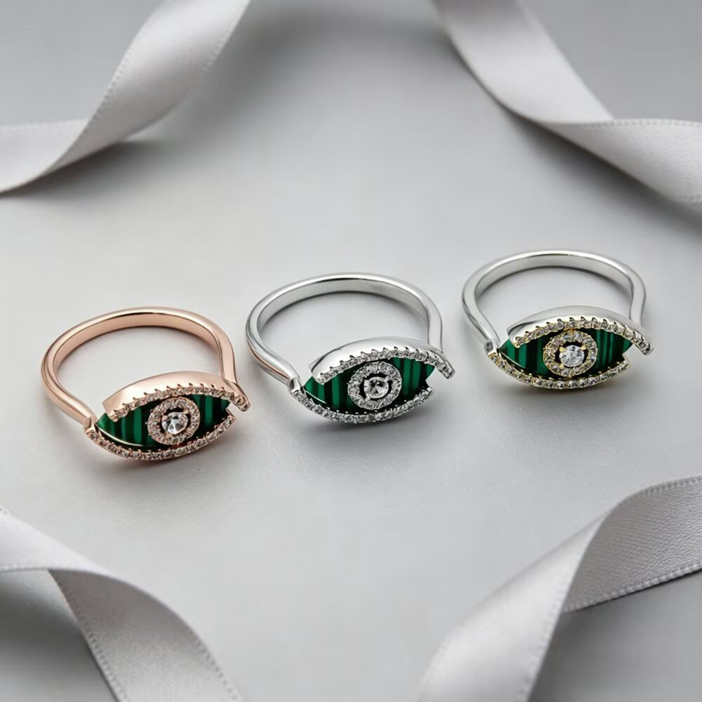 [lume Jewelry]Lucky Eye Malachite Ring