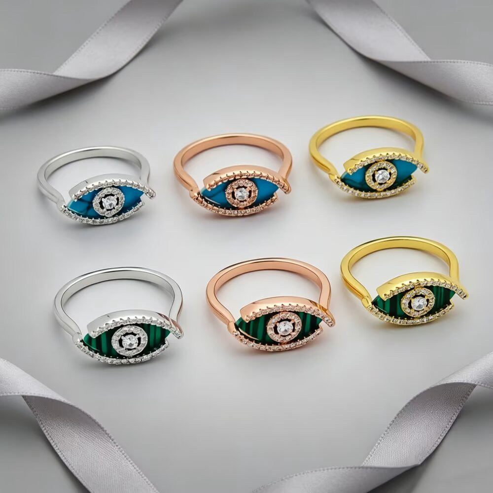 [lume Jewelry]Lucky Eye Malachite Ring