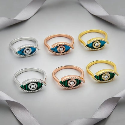 [lume Jewelry]Lucky Eye Malachite Ring