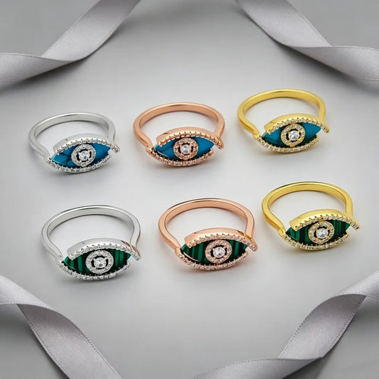 [lume Jewelry]Lucky Eye Malachite Ring