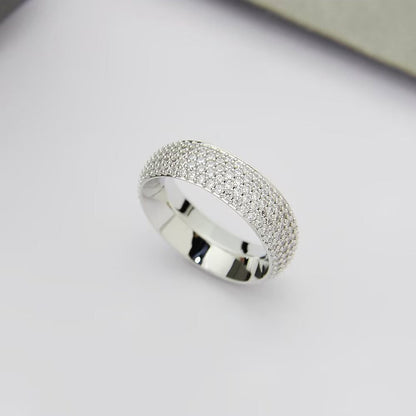 [lume Jewelry]Fiery Full Pavé Diamond Wide Band Ring,