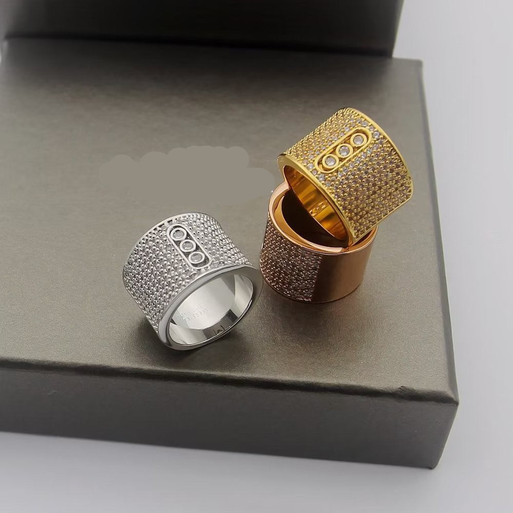[lume Jewelry] Move Wide Full Pavé Diamond Ring