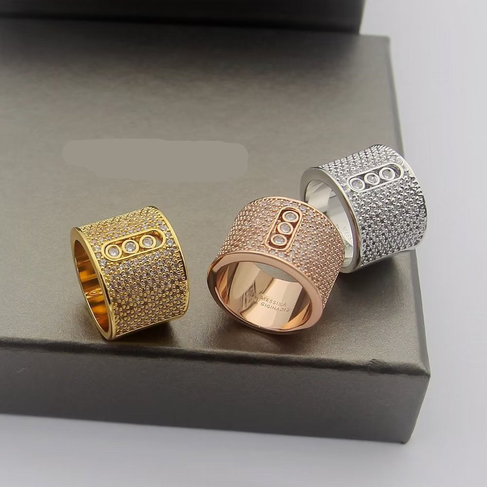 [lume Jewelry] Move Wide Full Pavé Diamond Ring