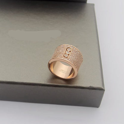 [lume Jewelry] Move Wide Full Pavé Diamond Ring