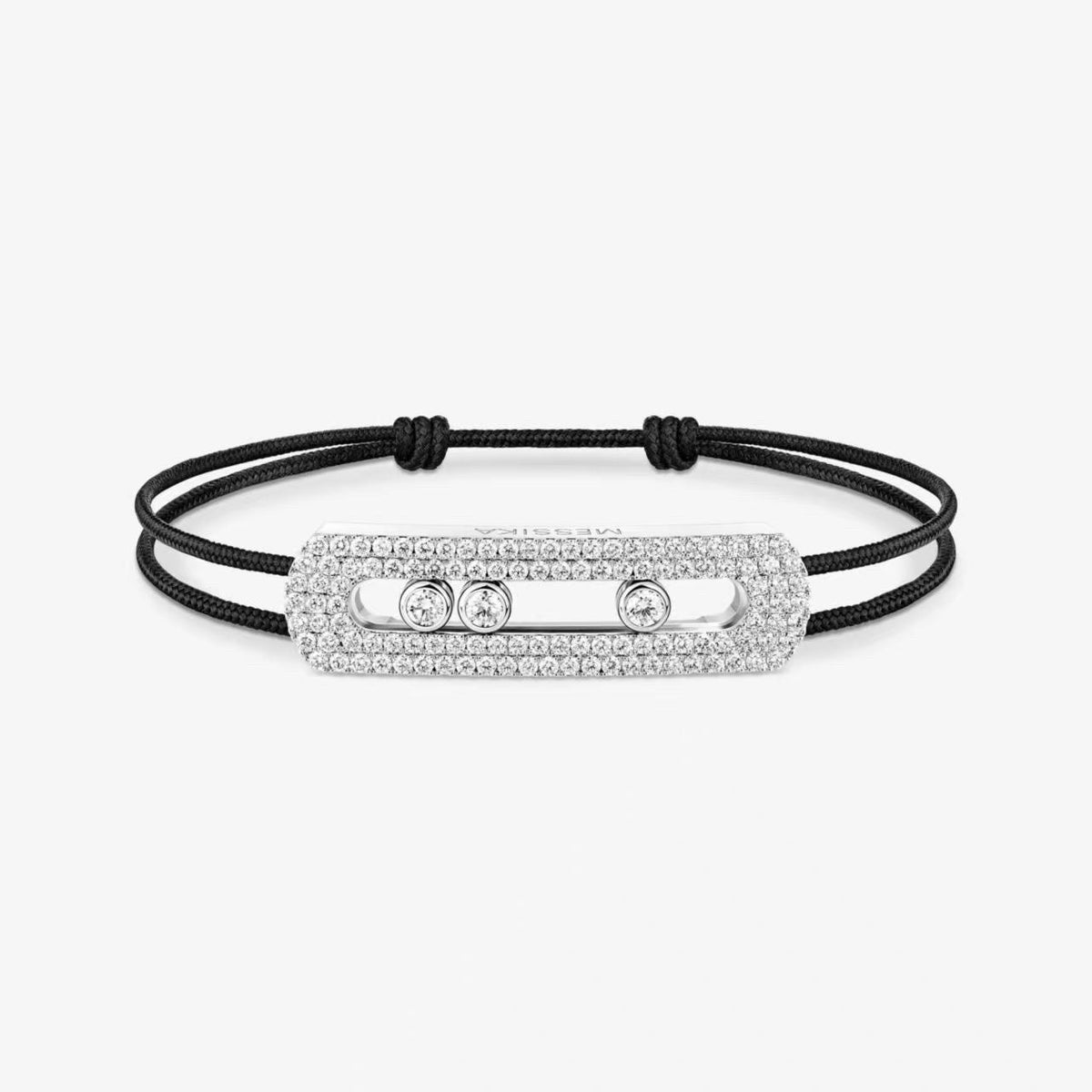 [lume Jewelry]Care(Large-4mm) pink cord pavé bracelet