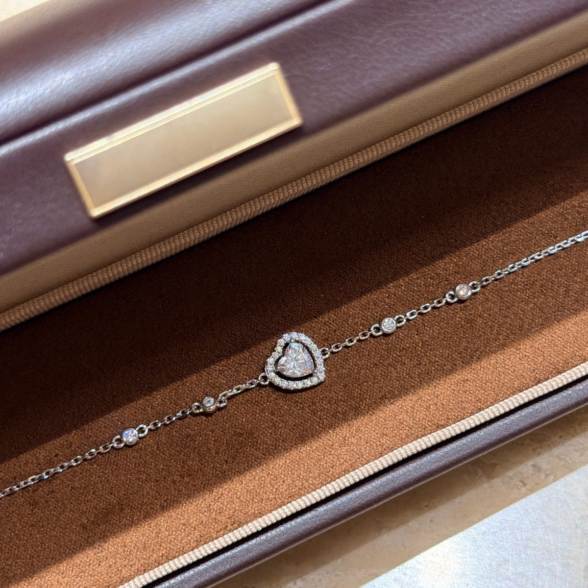 [lume Jewelry]Heart Sliding Diamond Bracelet