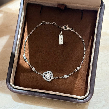 [lume Jewelry]Heart Sliding Diamond Bracelet