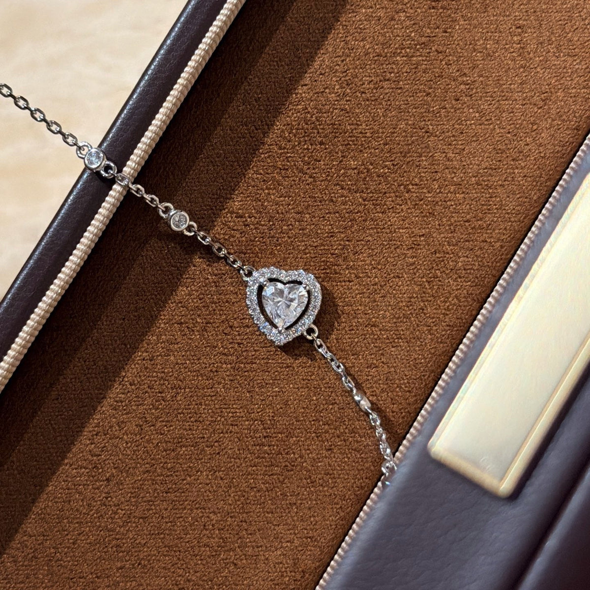 [lume Jewelry]Heart Sliding Diamond Bracelet
