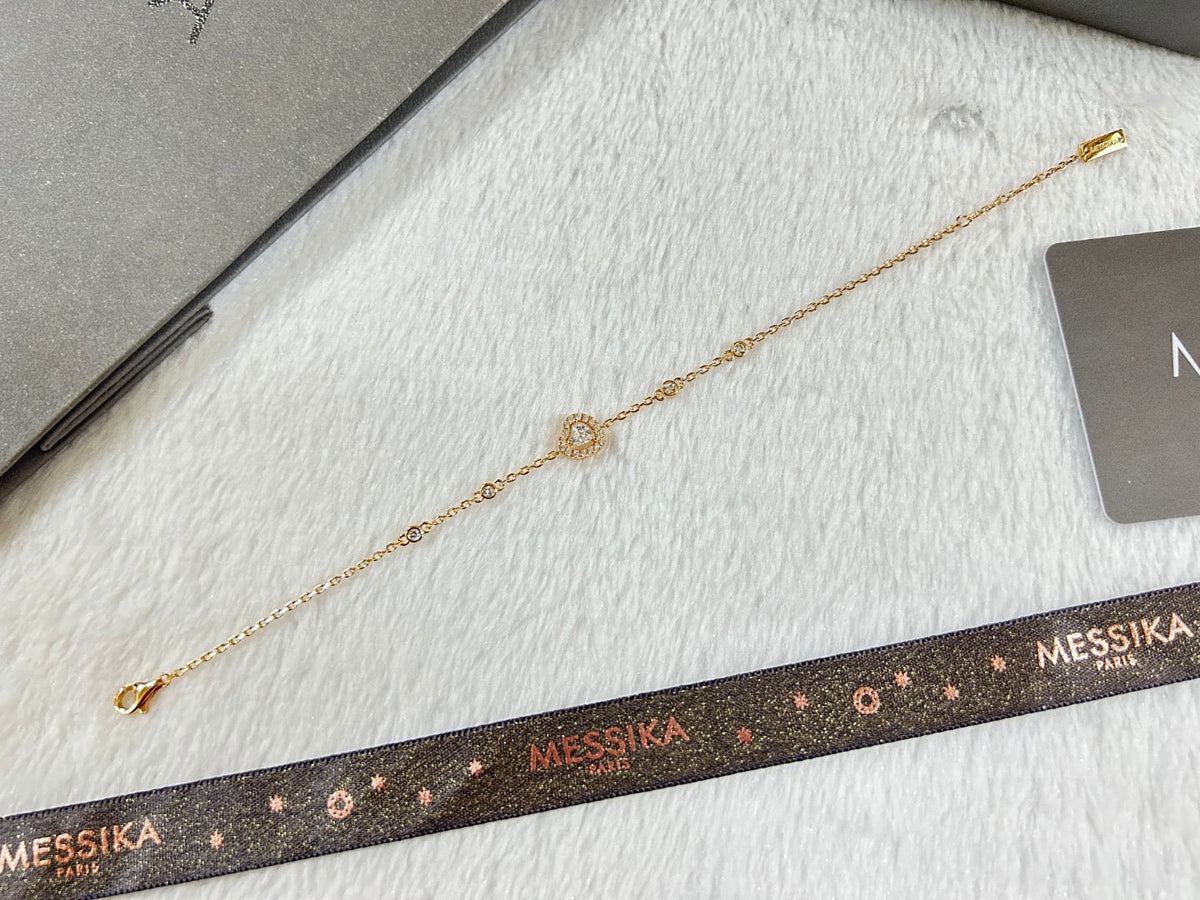 [lume Jewelry]Heart Sliding Diamond Bracelet
