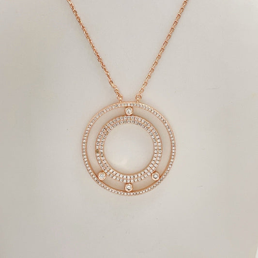 [lume Jewelry] Move Romane Pavé Diamond Sliding Circle Long Necklace