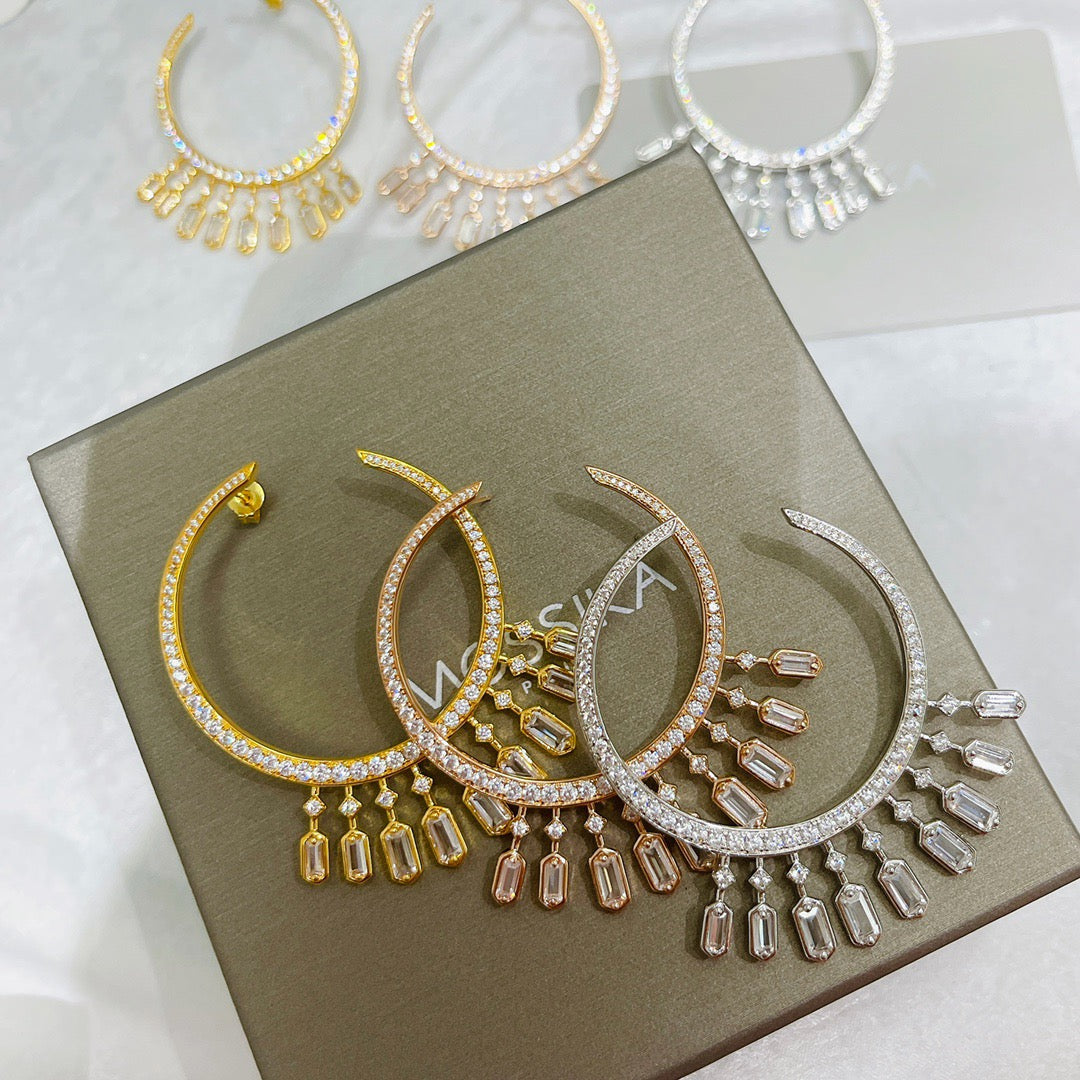 [lume Jewelry] Kate Moss Tassel Hoop Earrings