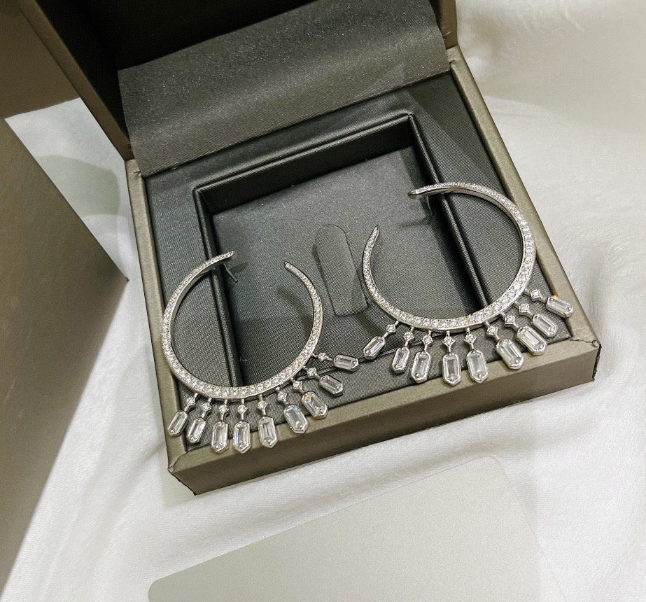 [lume Jewelry] Kate Moss Tassel Hoop Earrings