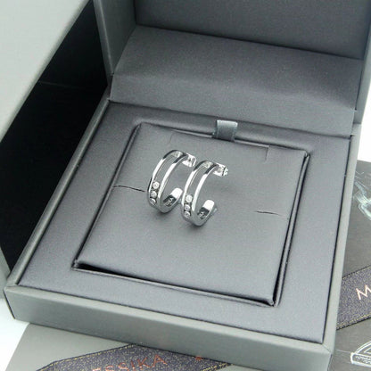 [lume Jewelry] Move Double Hoop Earrings, 3 Movable Stones