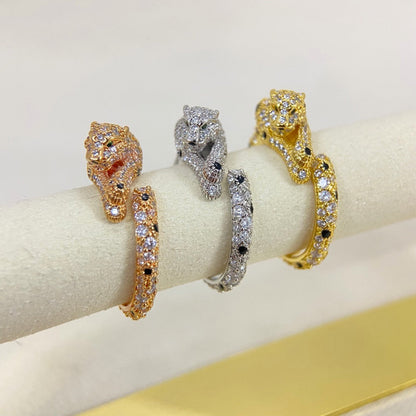¡®lume Jewelry¡¯Double‑Panther Open Ring