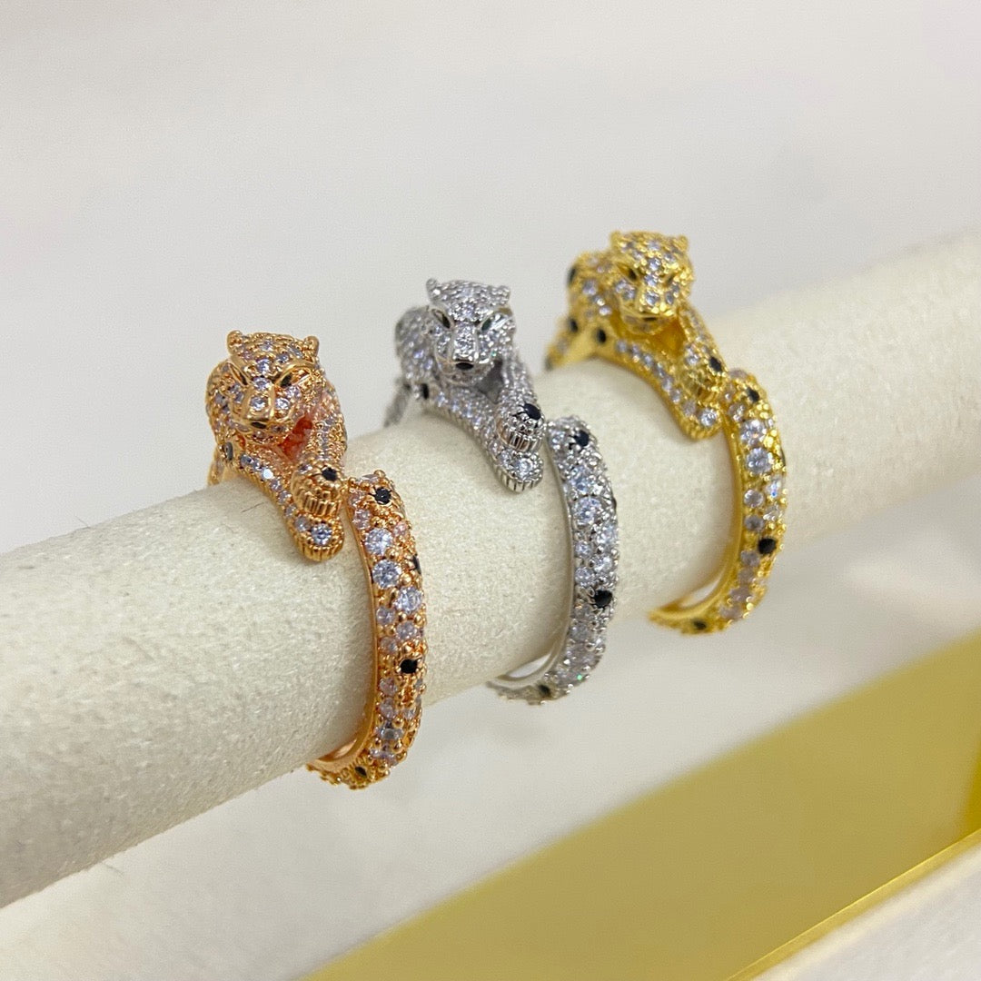 ¡®lume Jewelry¡¯Double‑Panther Open Ring