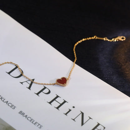 ¡®lume Jewelry¡¯Sweet Alhambra Mini Carnelian Heart Bracelet