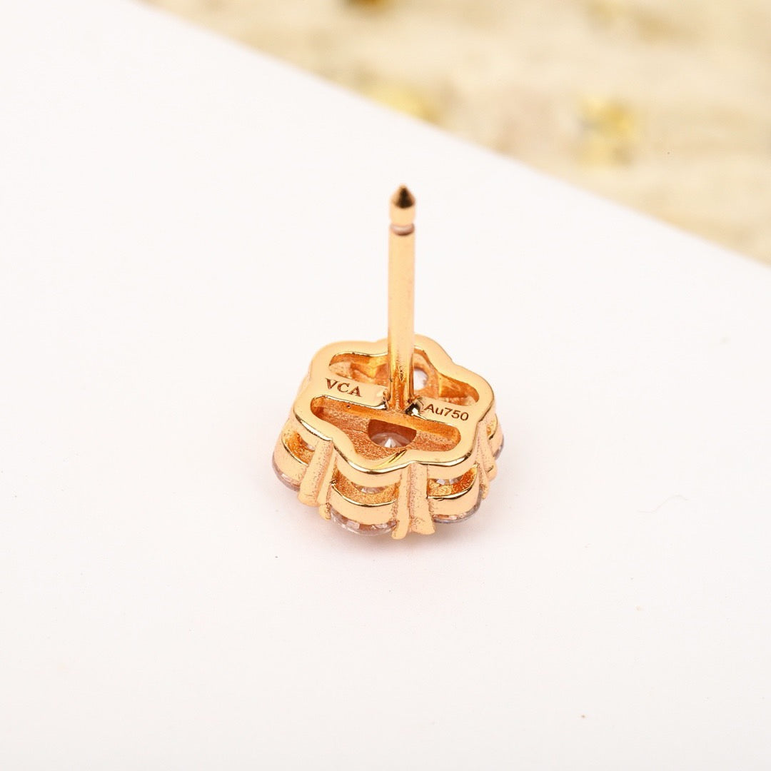 ¡®lume Jewelry¡¯Fleurette Stud Earrings, 18K Gold‑Plated, 7‑Stone