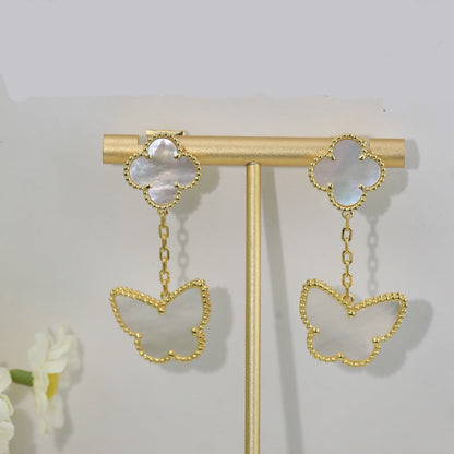 ¡®lume Jewelry¡¯CLOVER MEDIUM 1 MOTIFS CARNELIAN  DIAMOND earrings