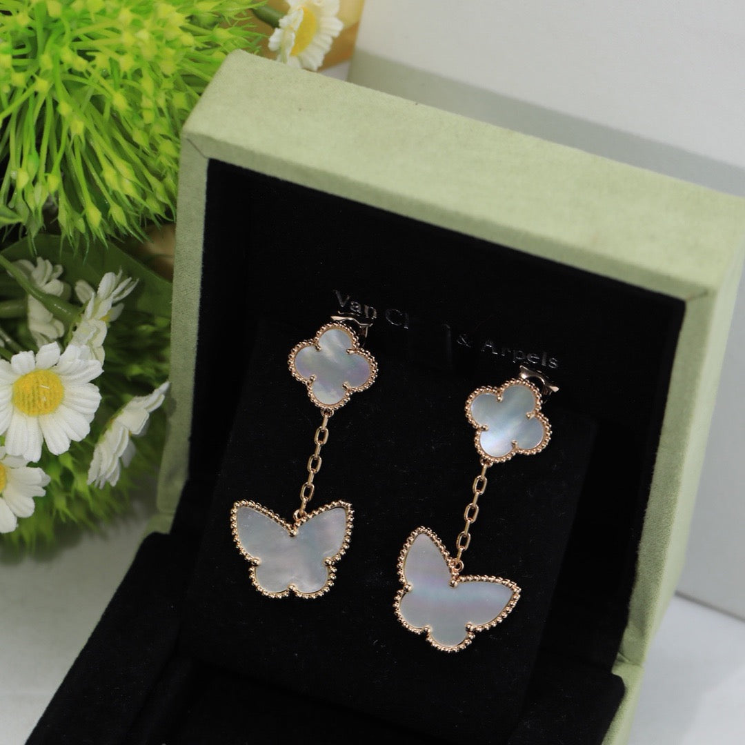 ¡®lume Jewelry¡¯CLOVER MEDIUM 1 MOTIFS CARNELIAN  DIAMOND earrings