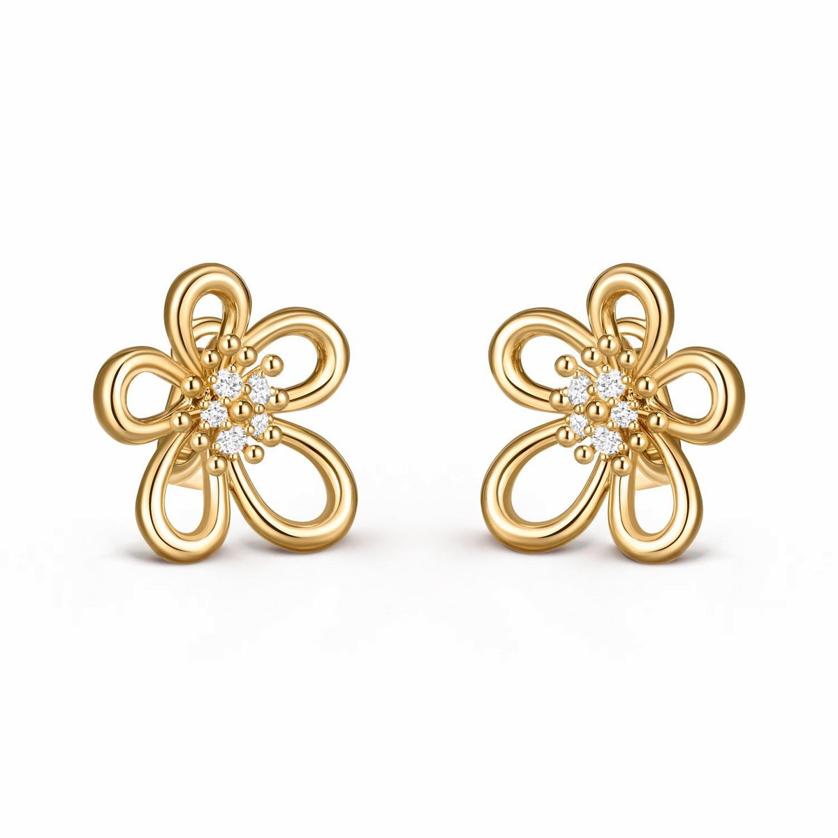[lume Jewelry]Flowerlace Stud Earrings,