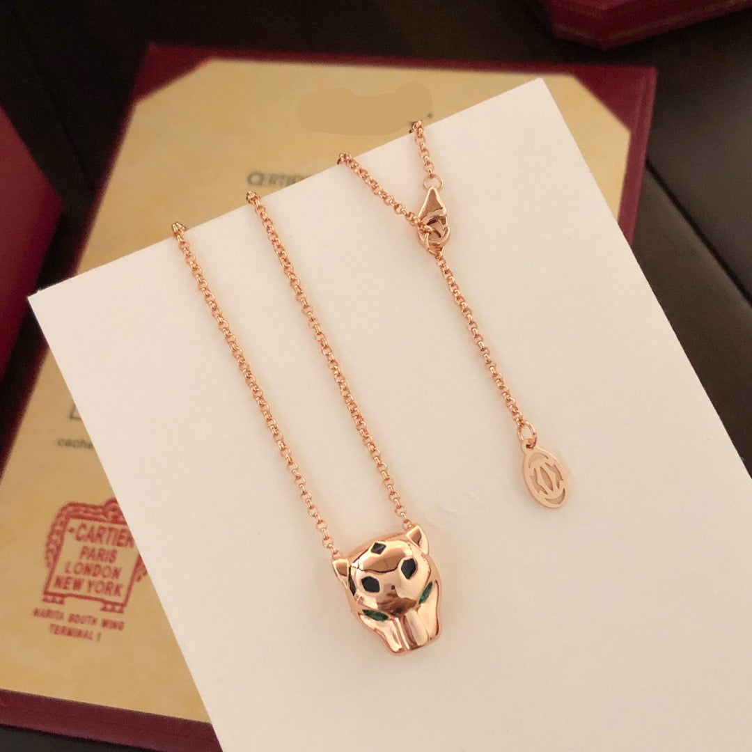 ¡®lume Jewelry¡¯Panthère de  Pendant Necklace, Panther‑Head Motif, Emerald Eyes,