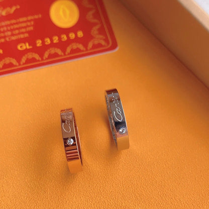 ¡®lume Jewelry¡¯Signature Single‑Diamond Couple Band Rings
