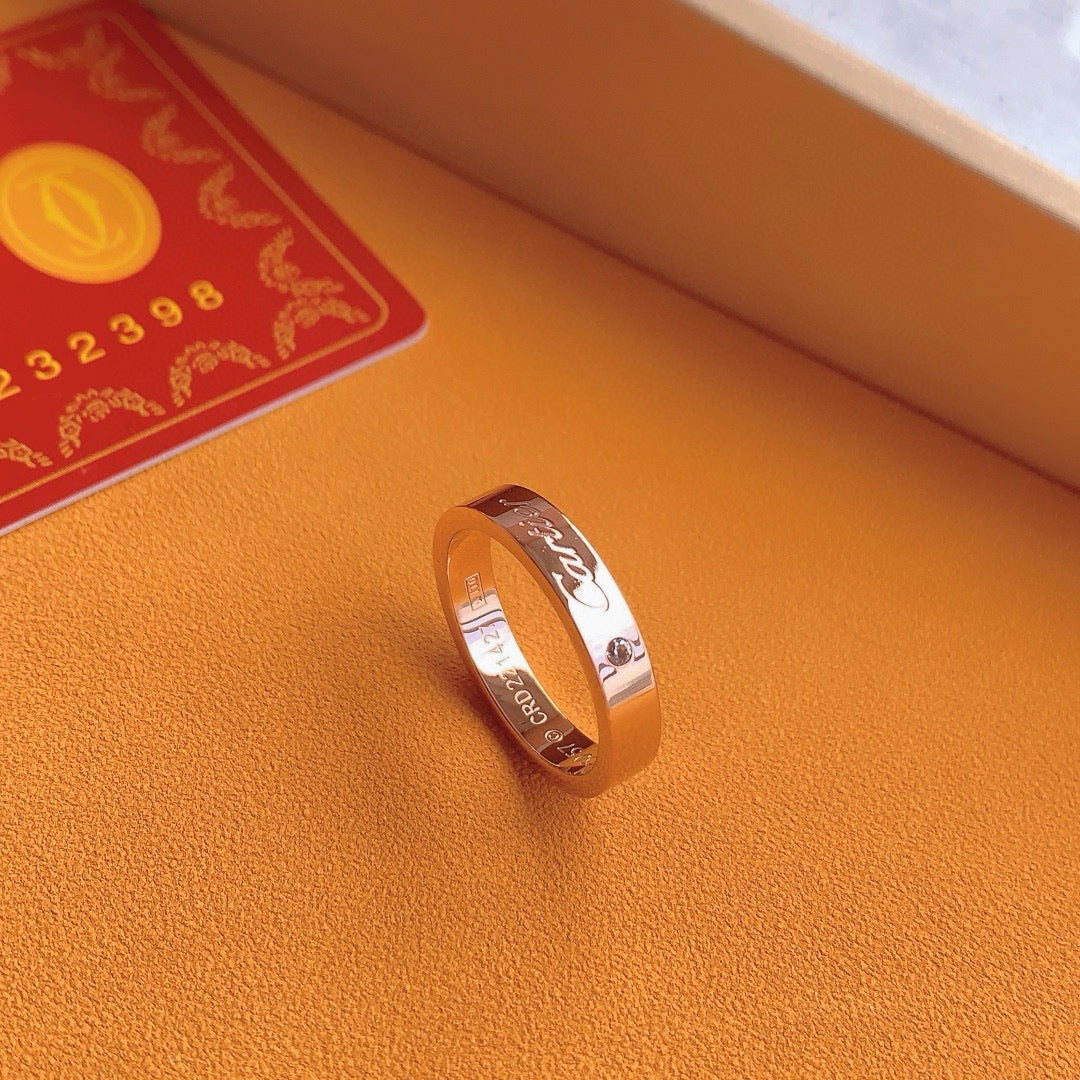 ¡®lume Jewelry¡¯Signature Single‑Diamond Couple Band Rings