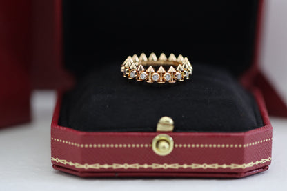 ¡®lume Jewelry¡¯Double‑Row Spike Full‑Diamond Band Ring