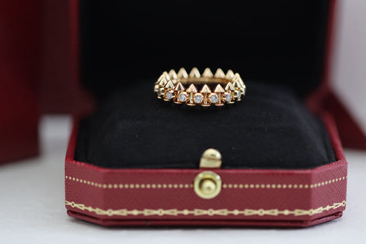 ¡®lume Jewelry¡¯Double‑Row Spike Full‑Diamond Band Ring