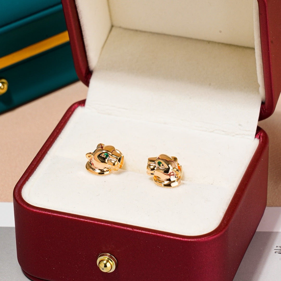 ¡®lume Jewelry¡¯Polished Panther‑Head Earrings