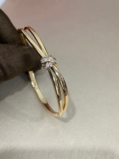 ¡®lume Jewelry¡¯Liens Séduction Bracelet | Diamond Twisted Knot Bangle