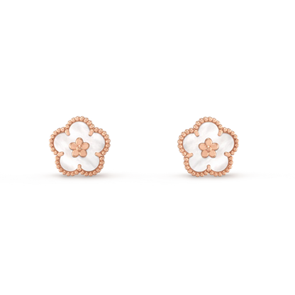 ¡®lume Jewelry¡¯LUCKY PINK GOLD WHITE MOP EARRINGS