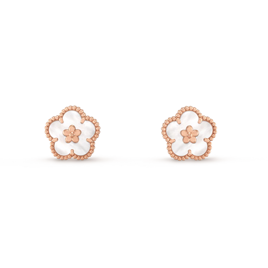¡®lume Jewelry¡¯LUCKY PINK GOLD WHITE MOP EARRINGS
