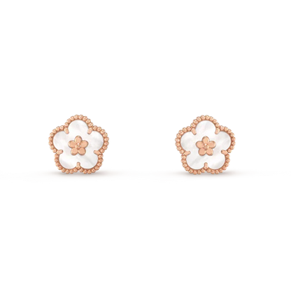 [lume Jewelry]LUCKY WHITE MOP EARRINGS