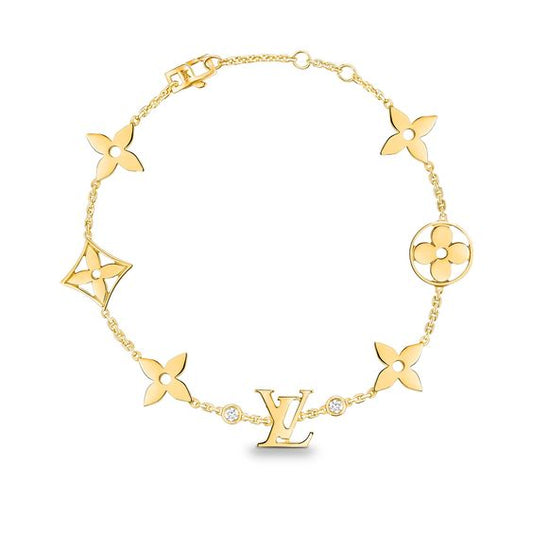 ¡®lume Jewelry¡¯STAR AND SUN 7 MOTIFS GOLD BRACELET