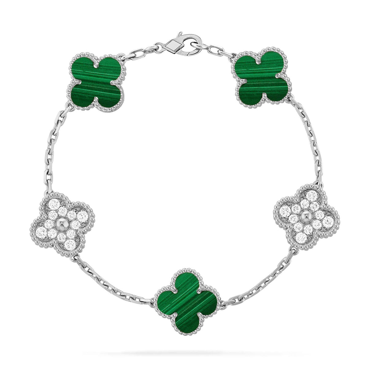 [lume Jewelry]New  CLOVER 5 MOTIF MALACHITE BRACELET COLLECTION