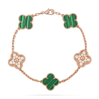 [lume Jewelry]New  CLOVER 5 MOTIF MALACHITE BRACELET COLLECTION