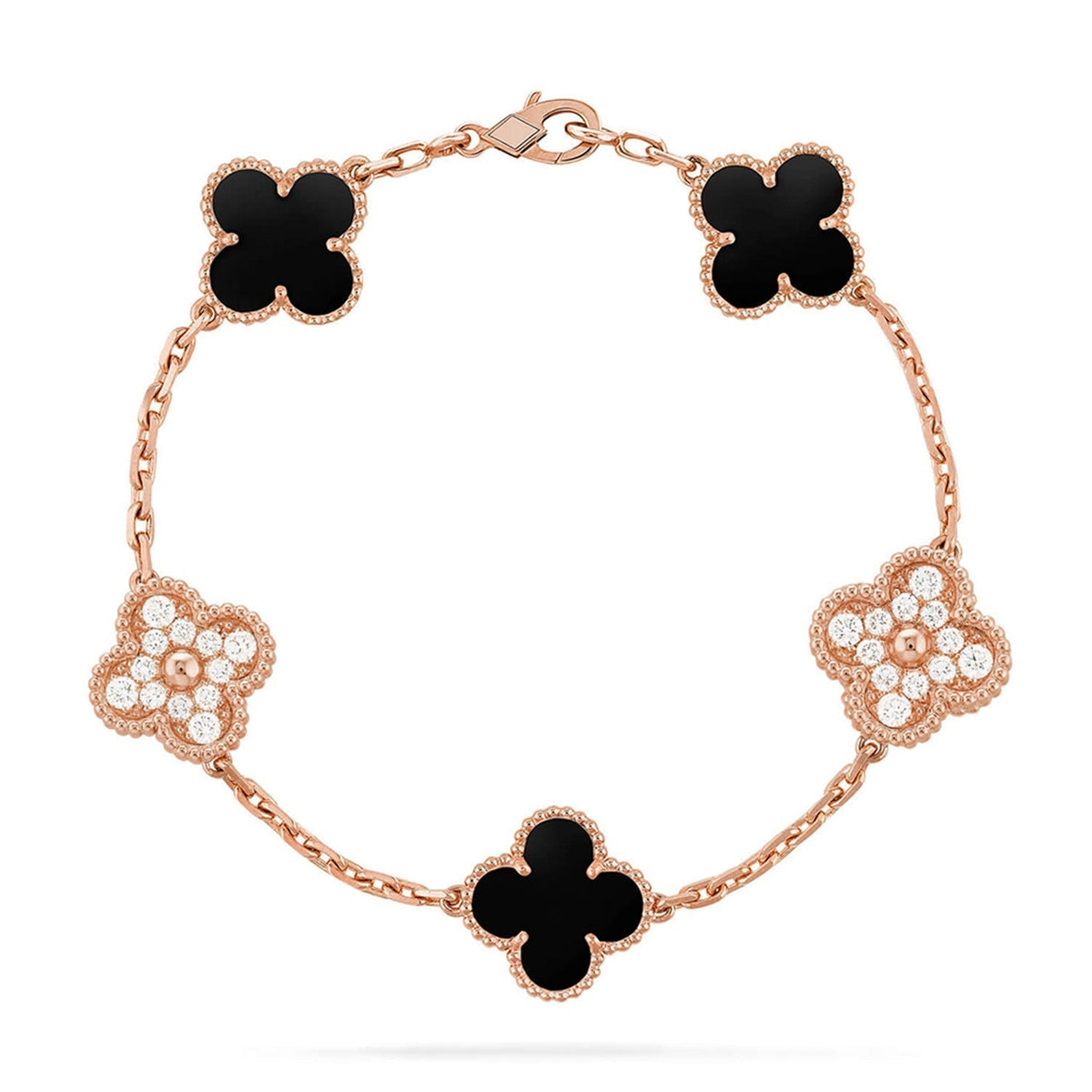 [lume Jewelry]New CLOVER 5 MOTIF ONYXS BRACELET COLLECTION