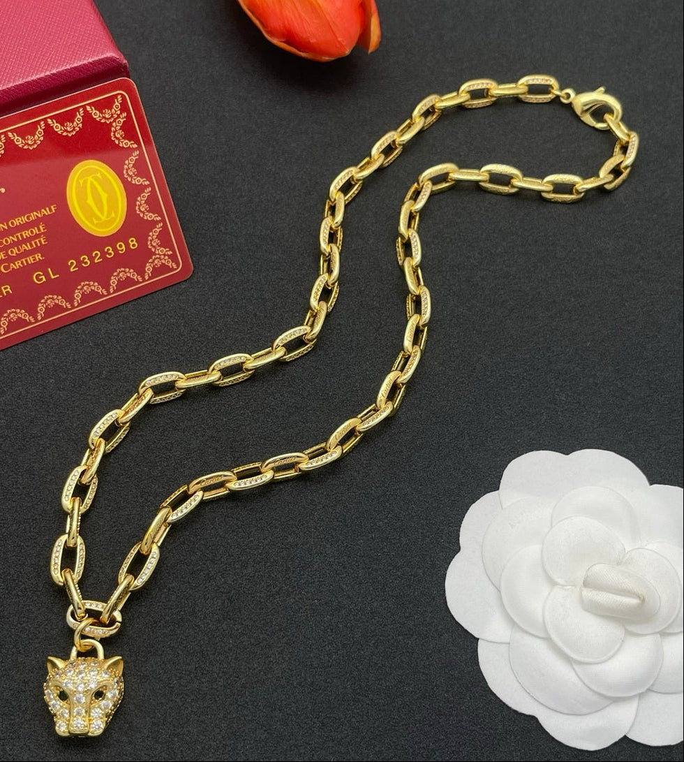 ¡®lume Jewelry¡¯Lion Head Link Chain Necklace