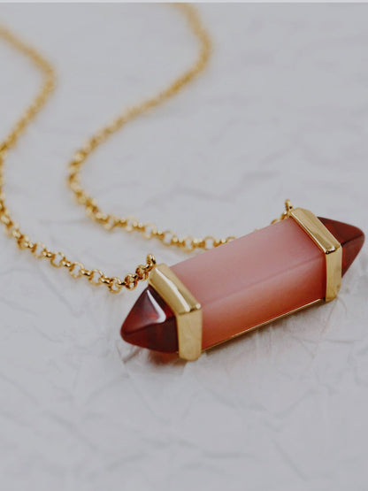 ¡®lume Jewelry¡¯Color Stone Bar Pendant Necklace