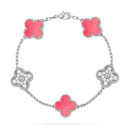 [lume Jewelry]New  CLOVER 5 MOTIFS  PINK MOP BRACELET COLLECTION
