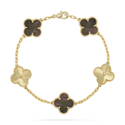 [lume Jewelry]New CLOVER 5 MOTIF GRAY MOP BRACELET COLLECTION