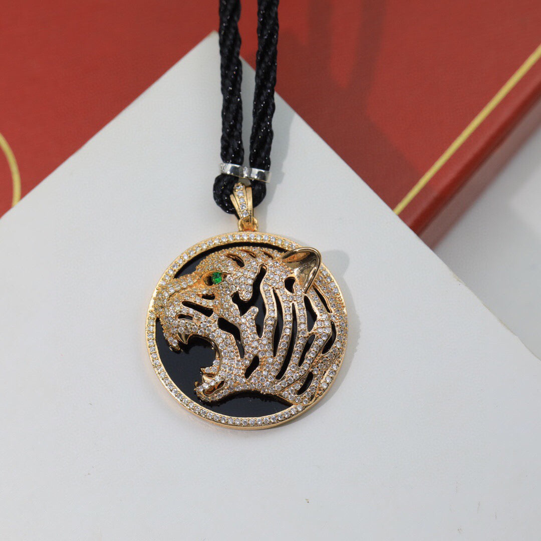 ¡®lume Jewelry¡ Openwork Tiger Cord Pendant Necklace